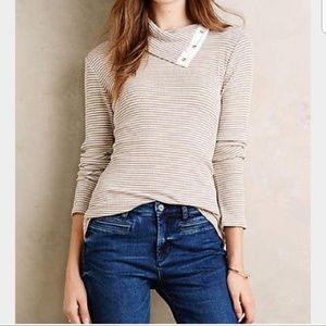 Pullover snap neck Anthropologie Top